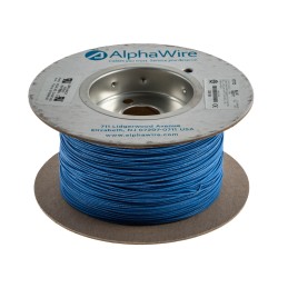 1 Reel of 305 M - Alpha Wire EcoWire Series Blue 0.33 mm² Hook Up Wire, 22 AWG, 7/0.25 mm, 305m, MPPE Insulation