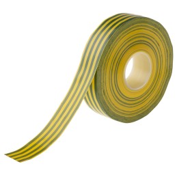 1 Reel of 33 M - Advance Tapes AT7 Green/Yellow PVC Electrical Tape, 19mm x 33m
