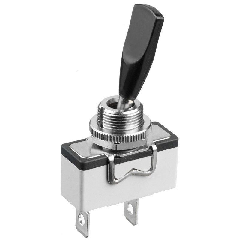 1 pcs - APEM Toggle Switch, Panel Mount, On-Off, SPST, Solder Lug Terminal, 250V ac