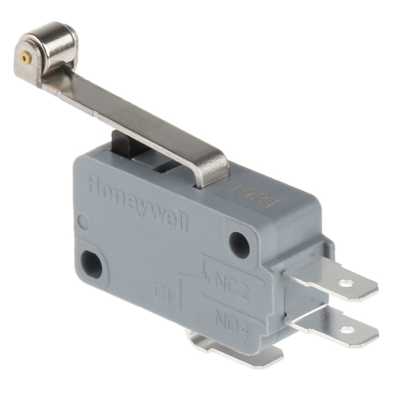 1 pcs - Honeywell Roller Lever Micro Switch, Tab Terminal, 16 A @ 250 V ac, SP-CO