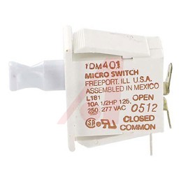 1 pcs - Honeywell Door Micro Switch, Plunger, SPDT 10 A PET, -37 - +82°C