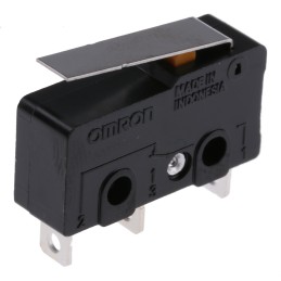 1 pcs - Omron Hinge Lever Micro Switch, Solder Terminal, 10.1 A @ 250 V ac, SPDT, IP40