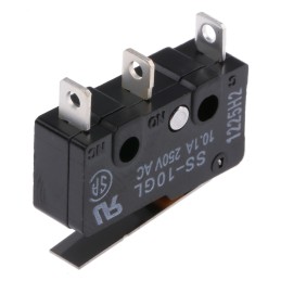 1 pcs - Omron Hinge Lever Micro Switch, Solder Terminal, 10.1 A @ 250 V ac, SPDT, IP40