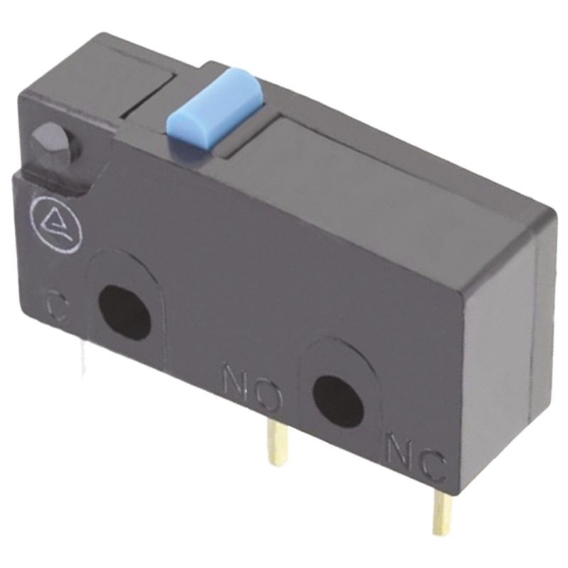 1 pcs - Omron Pin Plunger Subminiature Micro Switch, PCB Terminal, 5 A @ 125 V ac, SPDT, IP40