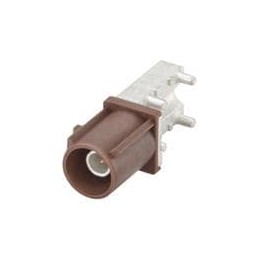10 pcs : 59S2AQ-40MT5-F_1 - RF Connectors / Coaxial Connectors Plug PC-Board SMD Right Angle F Brown