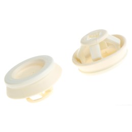 10 pcs - WISKA White Polypropylene, Thermoplastic 20mm Cable Grommet for 6 - 13mm Cable Dia.