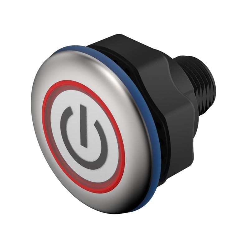 1 pcs - EAO Capacitive Switch NO,Illuminated, Green, IO-Link, IP69K