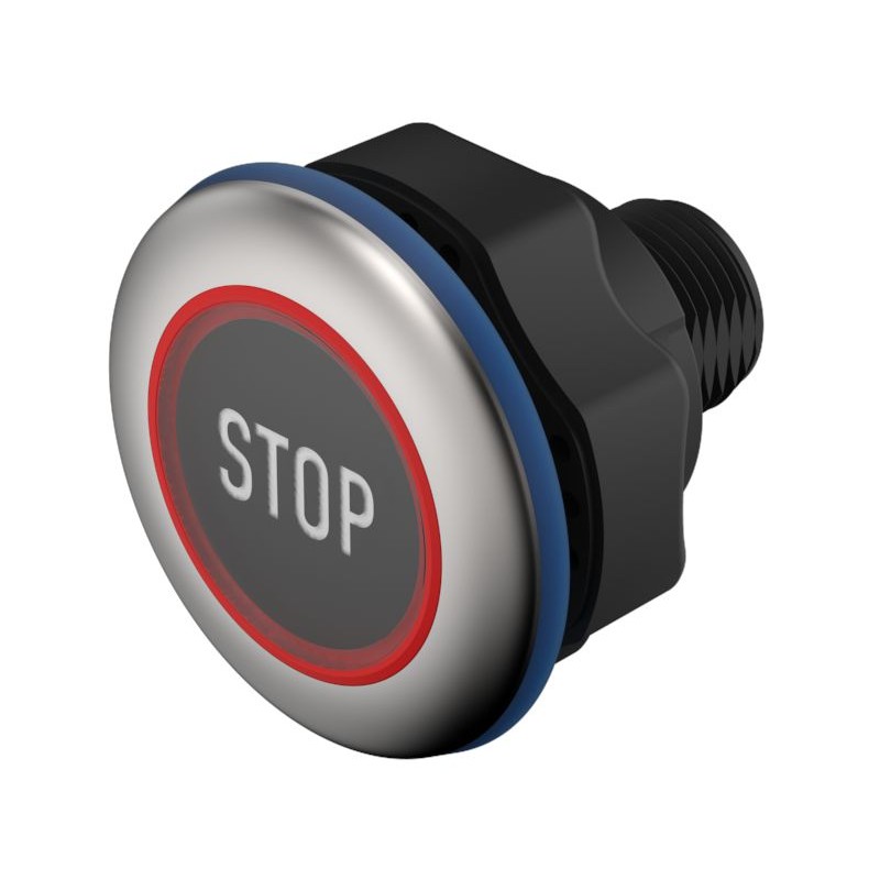 1 pcs - EAO Capacitive Switch NO,Illuminated, Green, IO-Link, IP69K