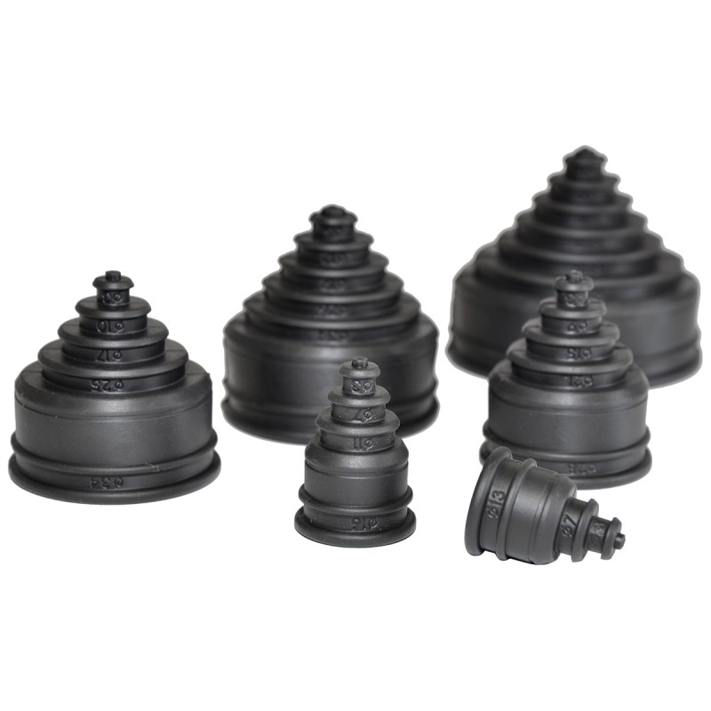10 pcs - Flexicon Rubber End Cap, Conduit Fitting, 21mm Nominal Size, Thermoplastic Elastomer, Black