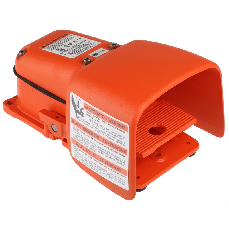 1 pcs - RS PRO Momentary Foot Switch - Cast Iron Case Material, DP-CO, 20 A @ 250 V ac Contact Current, 250V Contact Voltage