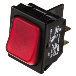 1 pcs - TE Connectivity Illuminated DPST, On-Off Rocker Switch Panel Mount