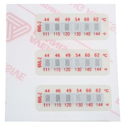10 pcs - RS PRO Non-Reversible Temperature Sensitive Label, 44°C to 62°C, 6 Levels
