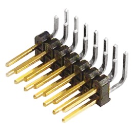 1 pcs - Samtec TSW Series Right Angle Through Hole Pin Header, 14 Contact(s), 2.54mm Pitch, 2 Row(s), Unshrouded