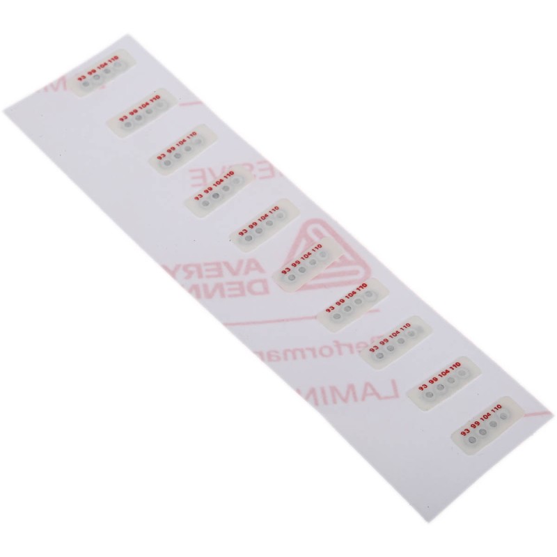 10 pcs - RS PRO Non-Reversible Temperature Sensitive Label, 93°C to 110°C, 4 Levels