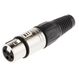 1 pcs - RS PRO Cable Mount XLR Connector, Female, 250 V ac, 3 Way, Silver Plating