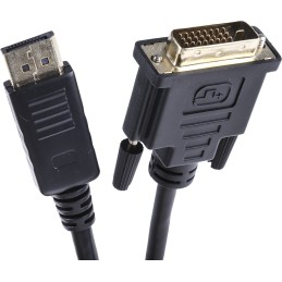 1 pcs - RS PRO Male DisplayPort to Male DVI-D Dual Link, PVC Cable, 1080p, 3m