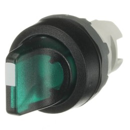 1 pcs - ABB M3SS1 Series 3 Position Selector Switch Head, 22.5mm Cutout, Green Handle