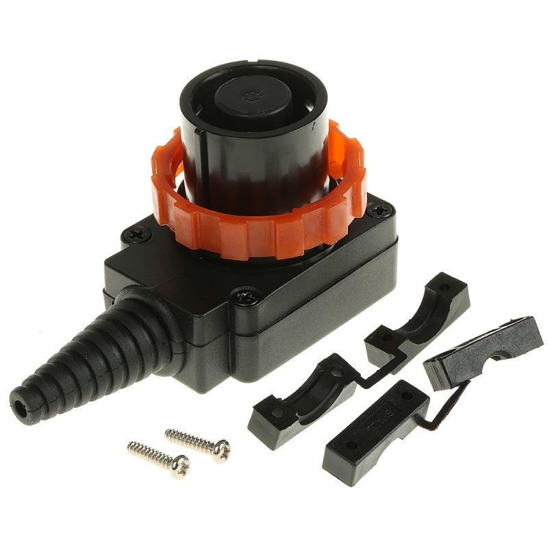 1 pcs - RS PRO Right Angle Cable Mount Loudspeaker Connector Plug, 8 Way, 15A, Screw Down, Solder Termination