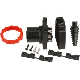 1 pcs - RS PRO Right Angle Cable Mount Loudspeaker Connector Plug, 8 Way, 15A, Screw Down, Solder Termination