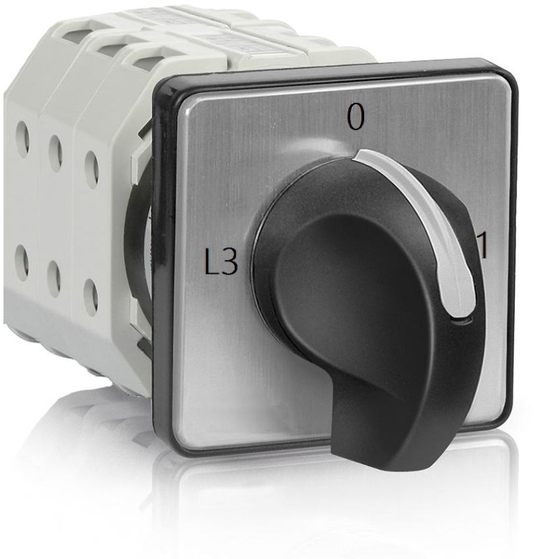 1 pcs - RS PRO, SP 4 Position 90° Ammeter Cam Switch, 500V ac, 16A, Knob Actuator