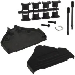 1 pcs - Norcomp 970 Series Zinc D Sub Backshell, 37 Way, Strain Relief