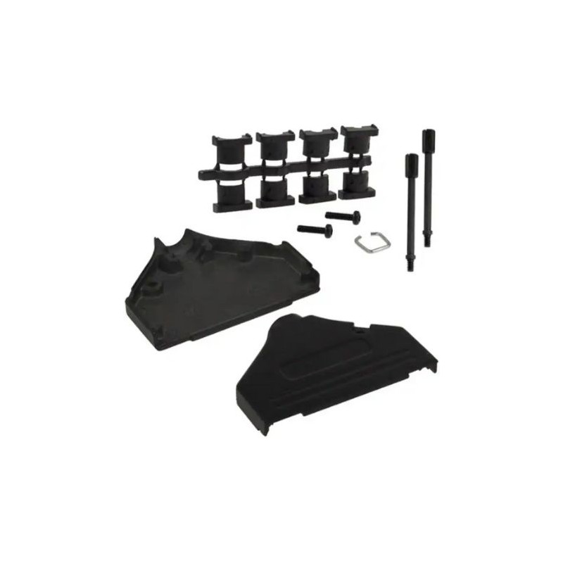 1 pcs - Norcomp 970 Series Zinc D Sub Backshell, 37 Way, Strain Relief