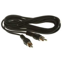 1 pcs - RS PRO Male RCA to Male RCA Aux Cable, Black, 3m