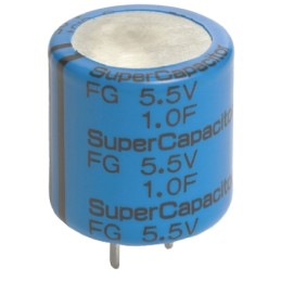 240 pcs - KEMET 1F Supercapacitor -20 - +80% Tolerance, Supercap FG 5.5V dc, Through Hole