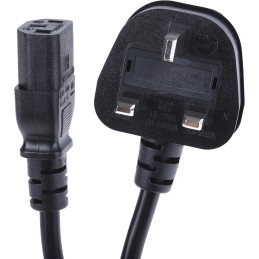 1 pcs - RS PRO IEC C13 Socket to Type G UK Plug Power Cord, 2.5m