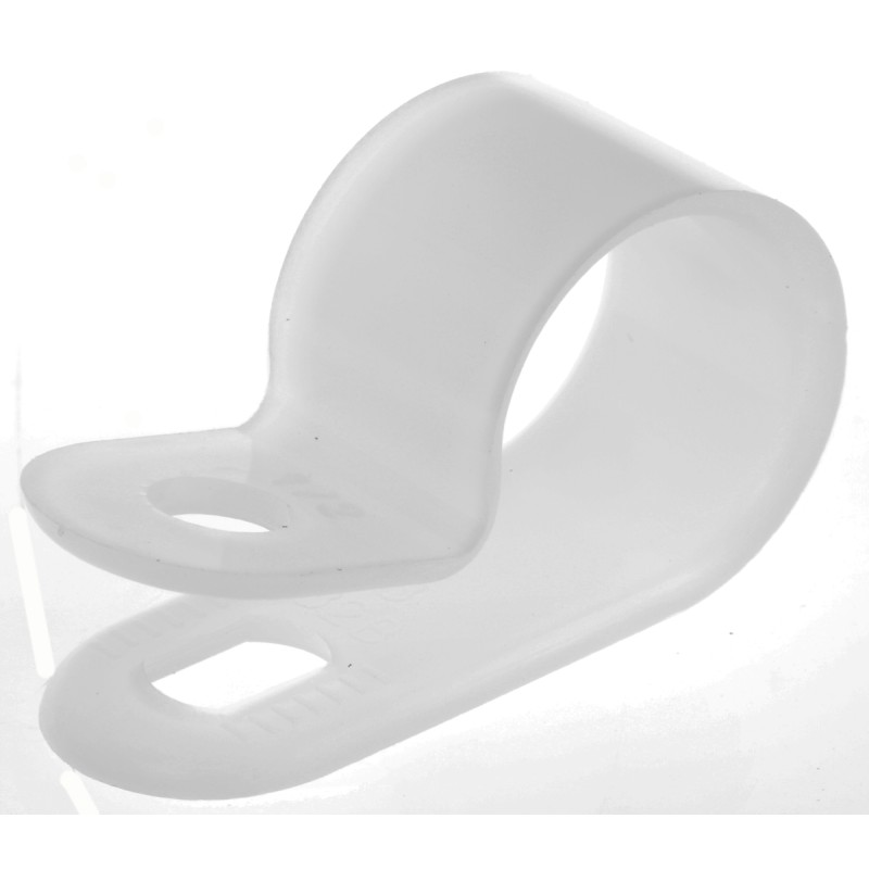 1 Bag of 100 - RS PRO Natural Nylon P Clamp, 12.7mm Max. Bundle