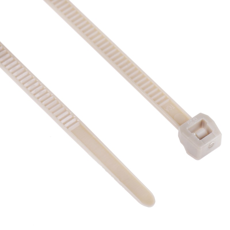 1 Bag of 100 - HellermannTyton Cable Tie, 145mm x 3.4 mm, Grey PEEK, Pk-100