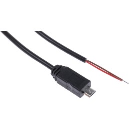 1 pcs - RS PRO Cable, Male Micro USB B to Unterminated Cable, 1.8m