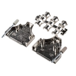 1 pcs - MH Connectors MHDM35 Series Zinc Angled D Sub Backshell, 25 Way, Strain Relief