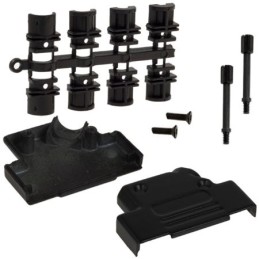 1 pcs - Norcomp 971 Series Zinc D Sub Backshell, 25 Way, Strain Relief