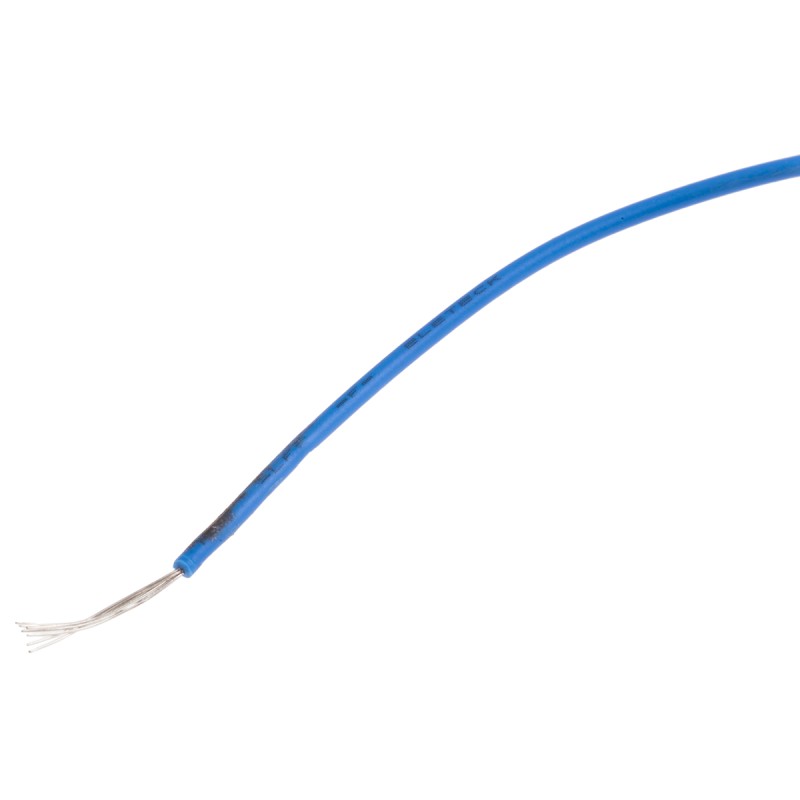 1 Reel of 100 M - RS PRO Blue 0.08 mm² Hook Up Wire, 28 AWG, 7/0.12 mm, 100m, PVC Insulation