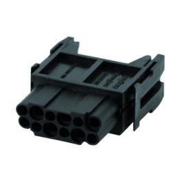 1 pcs - Amphenol Industrial Heavy Duty Power Connector Module, 10A, Female, Heavy Mate C146 Series, 12 Contacts
