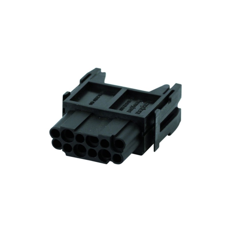 1 pcs - Amphenol Industrial Heavy Duty Power Connector Module, 10A, Female, Heavy Mate C146 Series, 12 Contacts