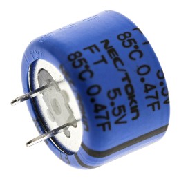 400 pcs - KEMET 0.47F Supercapacitor -20 - +80% Tolerance, Supercap FT 5.5V dc, Through Hole