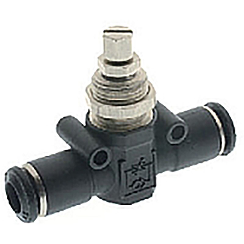 10 pcs - RS PRO Tube Flow Regulator, Push In 6mm Tube Inlet Port x Push In 6 mm Tube Outlet Port