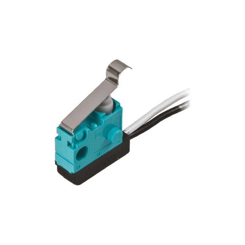 1 pcs - Panasonic Simulated Roller Lever Micro Switch, Left Angle PCB Terminal, 100 mA @ 30 V dc, SPDT, IP67