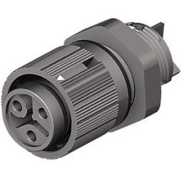 1 pcs - Wieland RST Mini Series Mini Connector, 3-Pole, Female, 1-Way, Panel Mount, 16A, IP66, IP68, IP69
