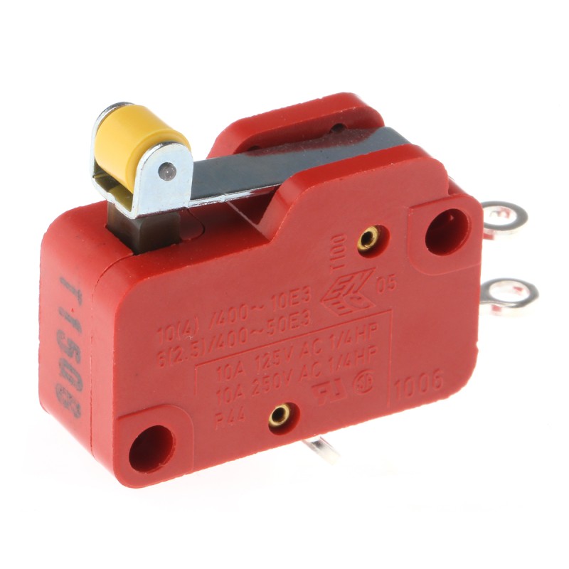 1 pcs - Marquardt Roller Lever Micro Switch, Solder Terminal, 10 A @ 250 V ac, SP-CO