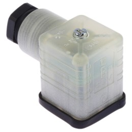 1 pcs - Hirschmann GDML 2P+E DIN 43650 A, Female Solenoid Valve Connector, with Indicator Light, 24 V dc Voltage