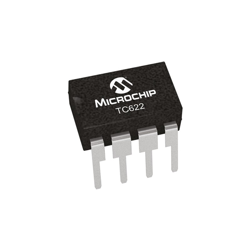 10 pcs - Microchip Temperature Sensor, Driver Output, Through Hole Mount, Serial, ±5°C, 8 Pins