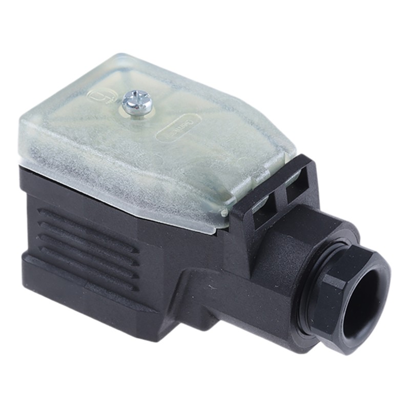 1 pcs - Hirschmann GDME 2P+E DIN 43650 A, Female Solenoid Valve Connector, 400 V ac Voltage