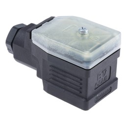 1 pcs - Hirschmann GDME 2P+E DIN 43650 A, Female Solenoid Valve Connector, 400 V ac Voltage