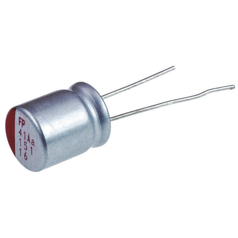 500 pcs - Nichicon 150μF Polymer Aluminium Solid Electrolytic Capacitor 16V dc, Radial, Through Hole - RNS1C151MDN1PH