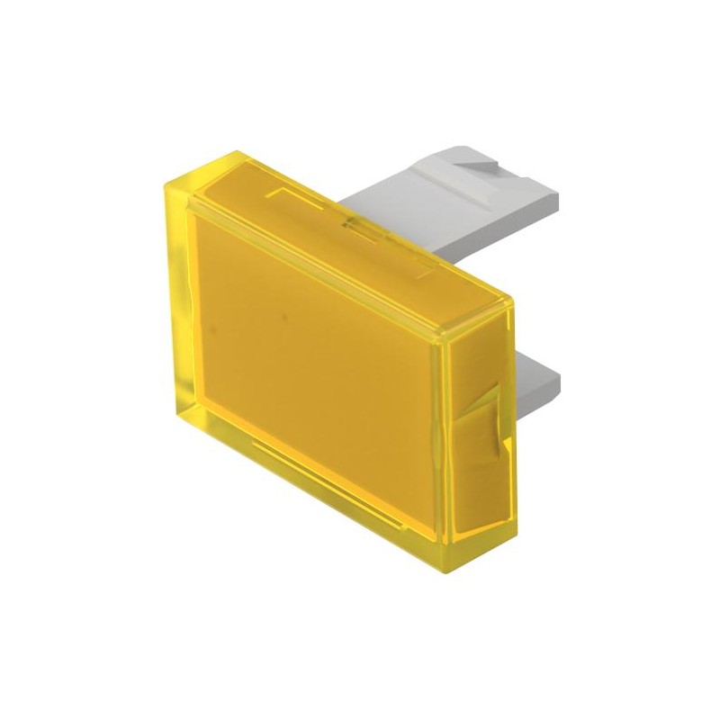 1 pcs - EAO Yellow Rectangular Push Button Lens for Use with Push Button