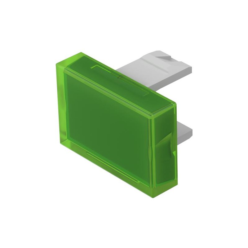 1 pcs - EAO Green Rectangular Push Button Lens for Use with Push Button