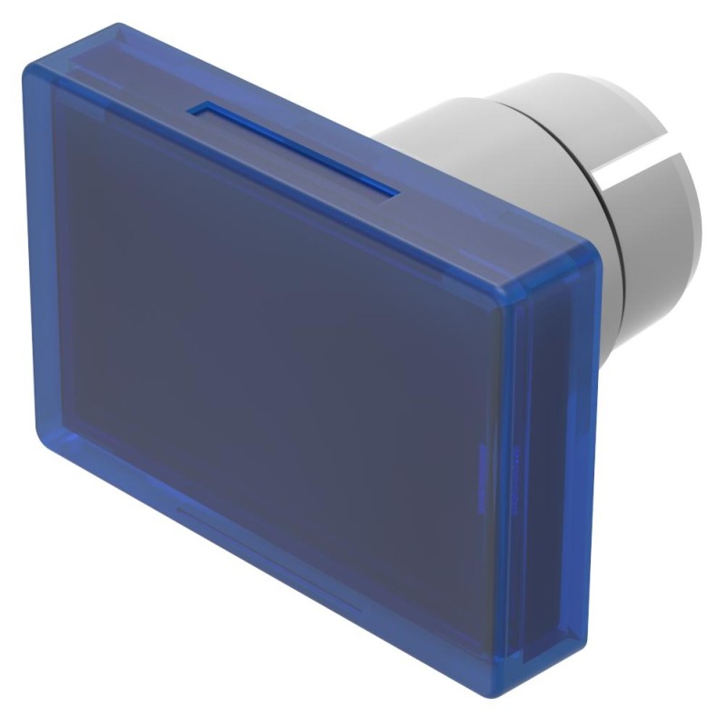 1 pcs - EAO Blue Rectangular Push Button Lens for Use with Push Button